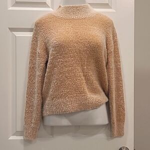 Falls Creek Two Tone Fuzzy Soft High Neck Pullover Sweater Size Medium